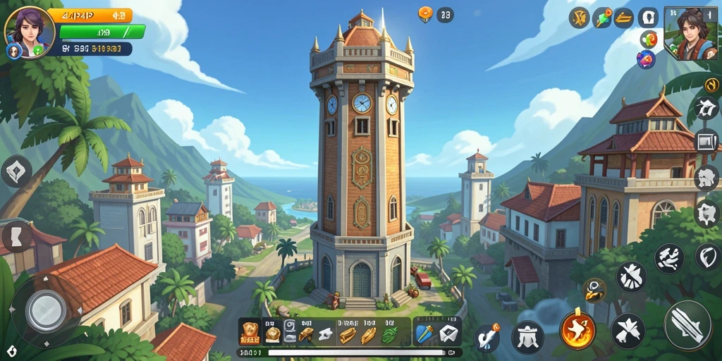 Tampilan gameplay seru dalam permainan Tower Defense 4P4P.