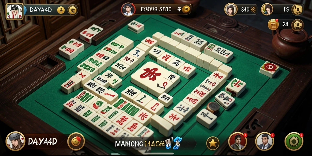 Screenshot utama <strong>DAYA4D</strong> yang menampilkan gameplay Mahjong yang seru.