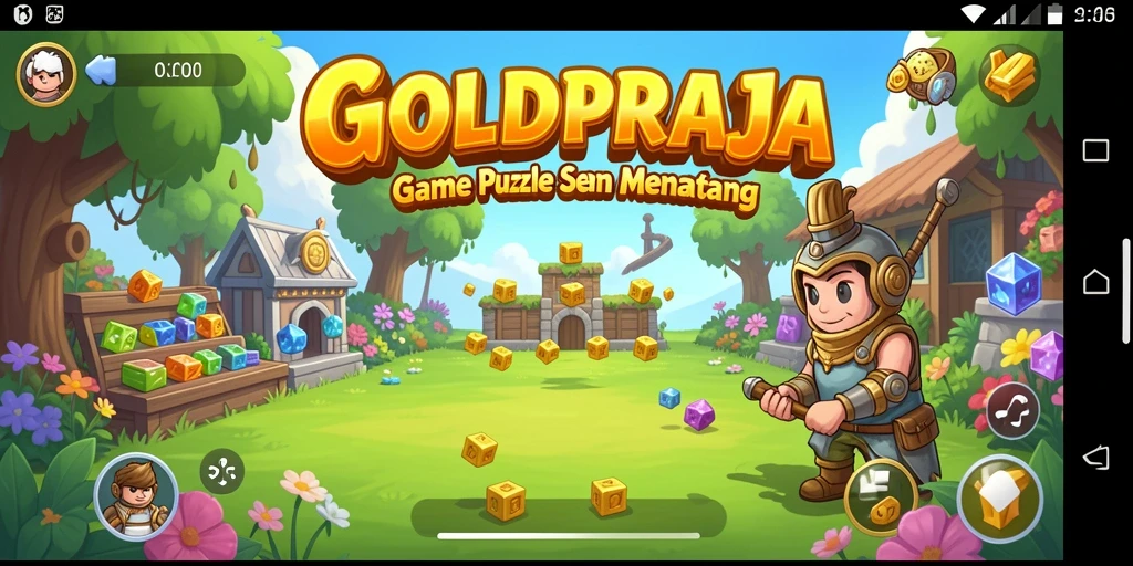 Tampilan gameplay GOLDRAJA yang menarik dan menantang.