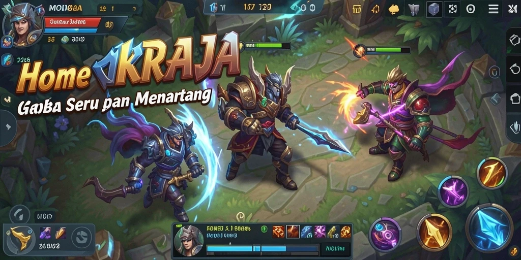 Tampilan gameplay HOKIRAJA yang penuh aksi dan strategi.