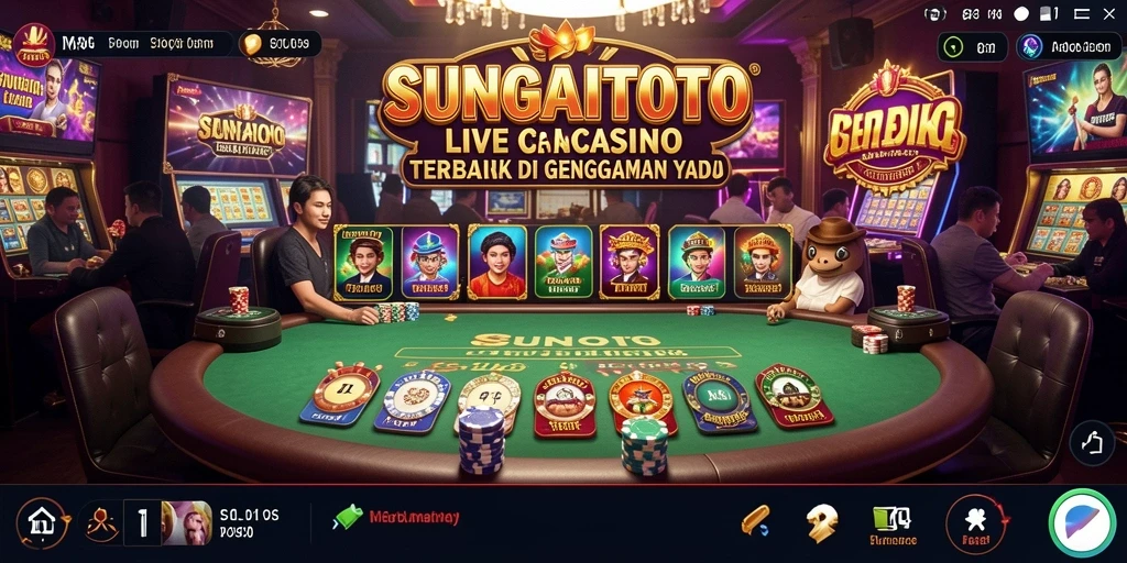 Tampilan gameplay SUNGAITOTO yang menggugah selera untuk Live Casino.