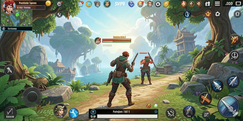 Tampilan gameplay petualangan terbuka di SVIP9 yang menarik.