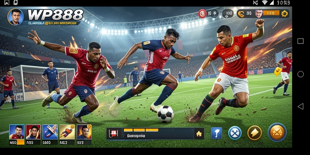 Gameplay seru dari WP888 yang menampilkan pertarungan olahraga penuh strategi.